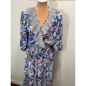 Vintage dress multicolor size M by Assorti